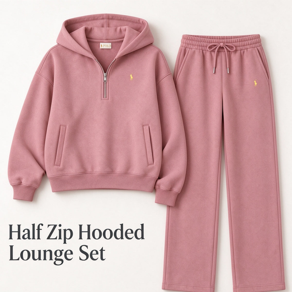 Half Zip Hooded Lounge Set