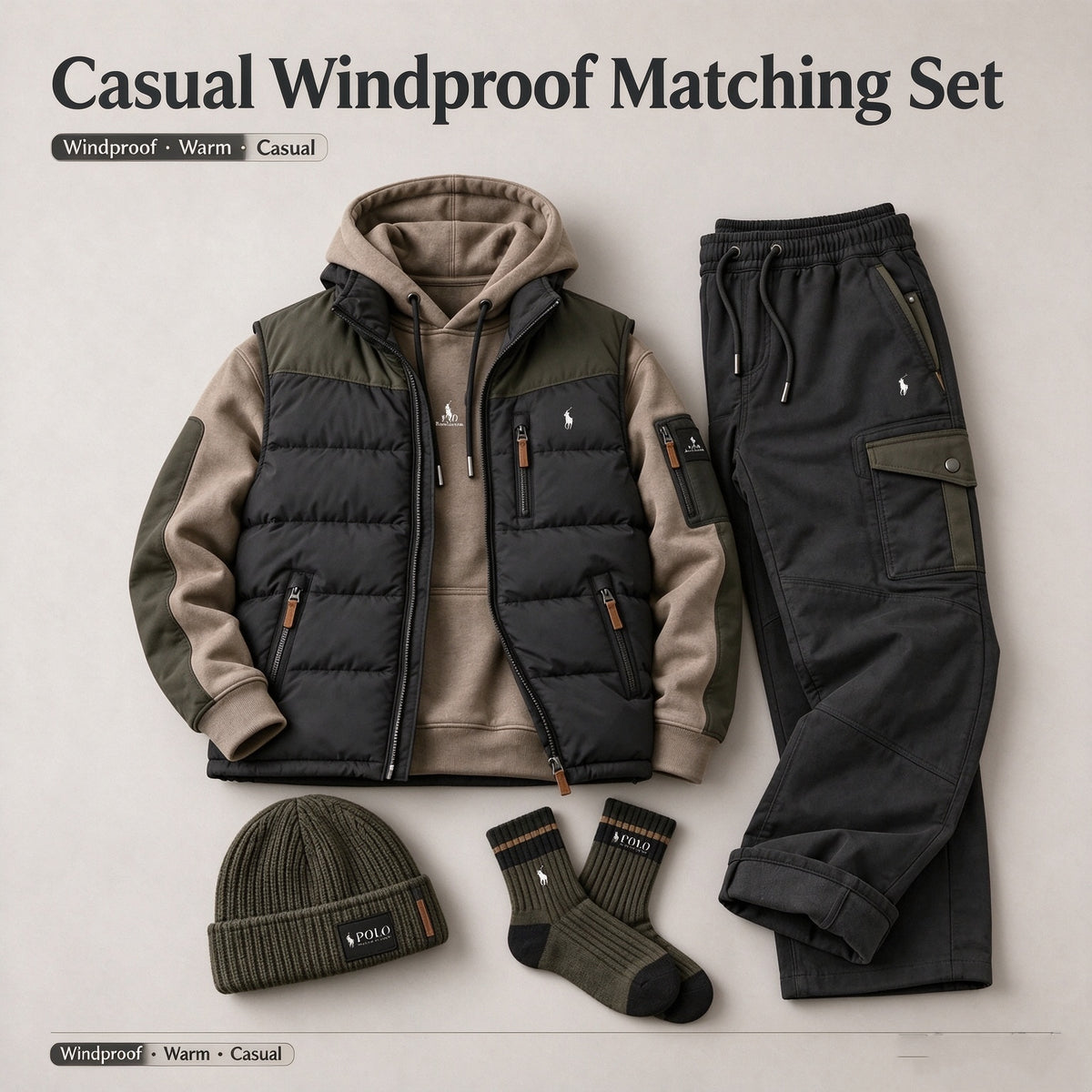 Casual Windproof Matching Set