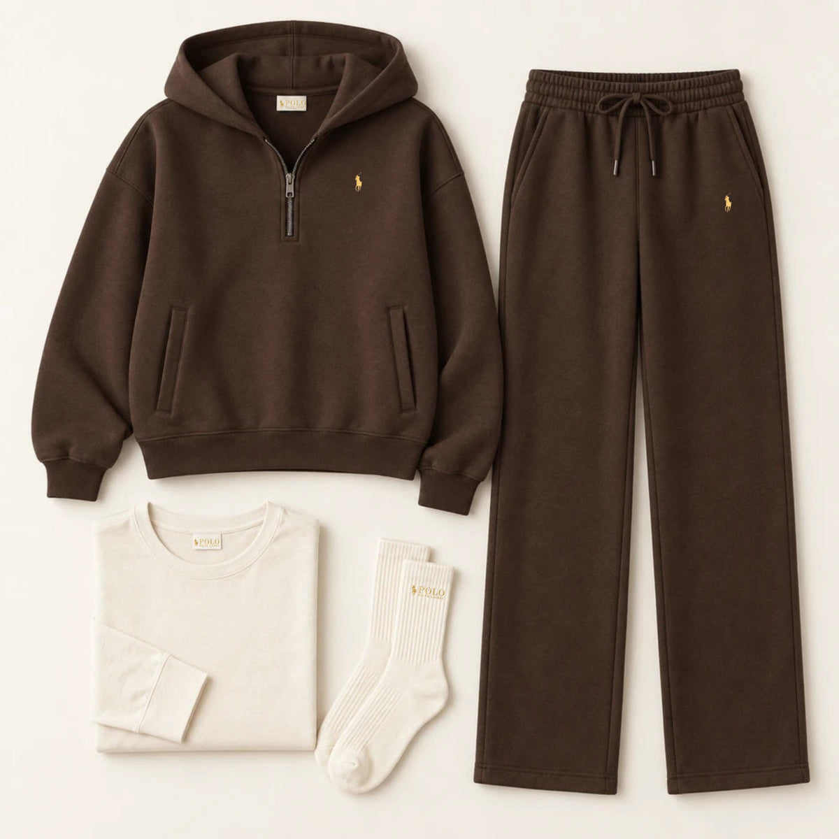 Half Zip Hooded Lounge Set