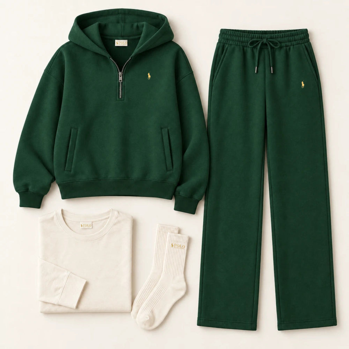 Half Zip Hooded Lounge Set