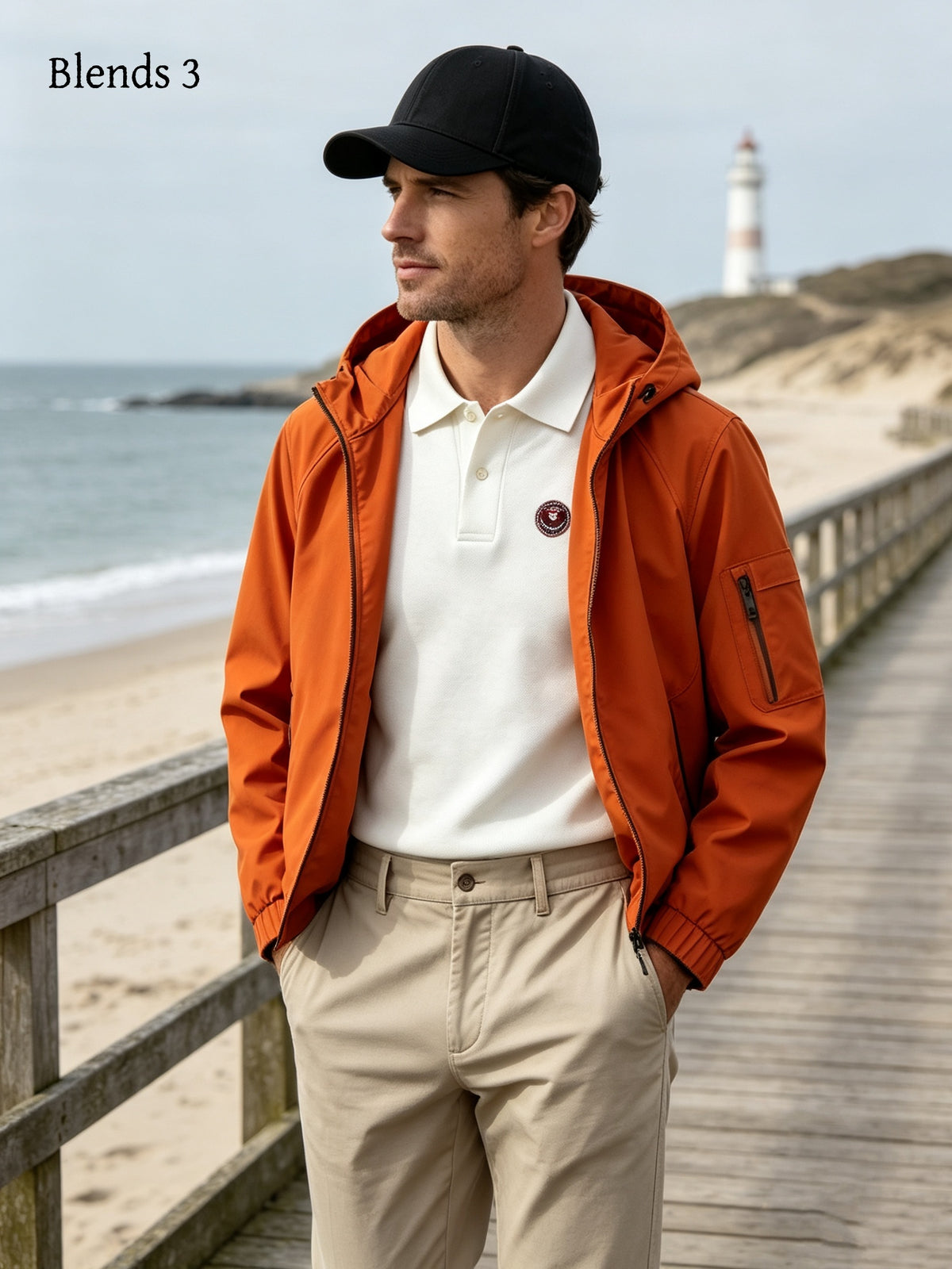 Men's Polo Shirt and Jacket 4-Piece Set