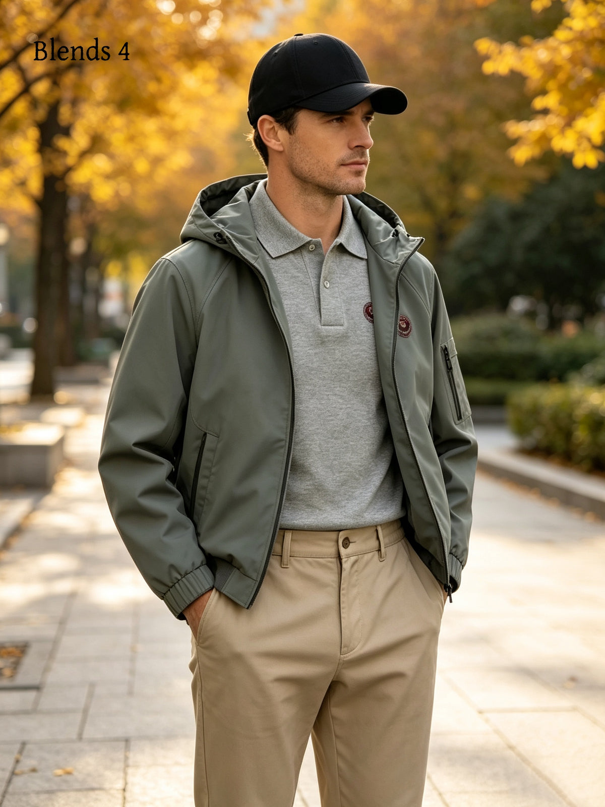 Men's Polo Shirt and Jacket 4-Piece Set